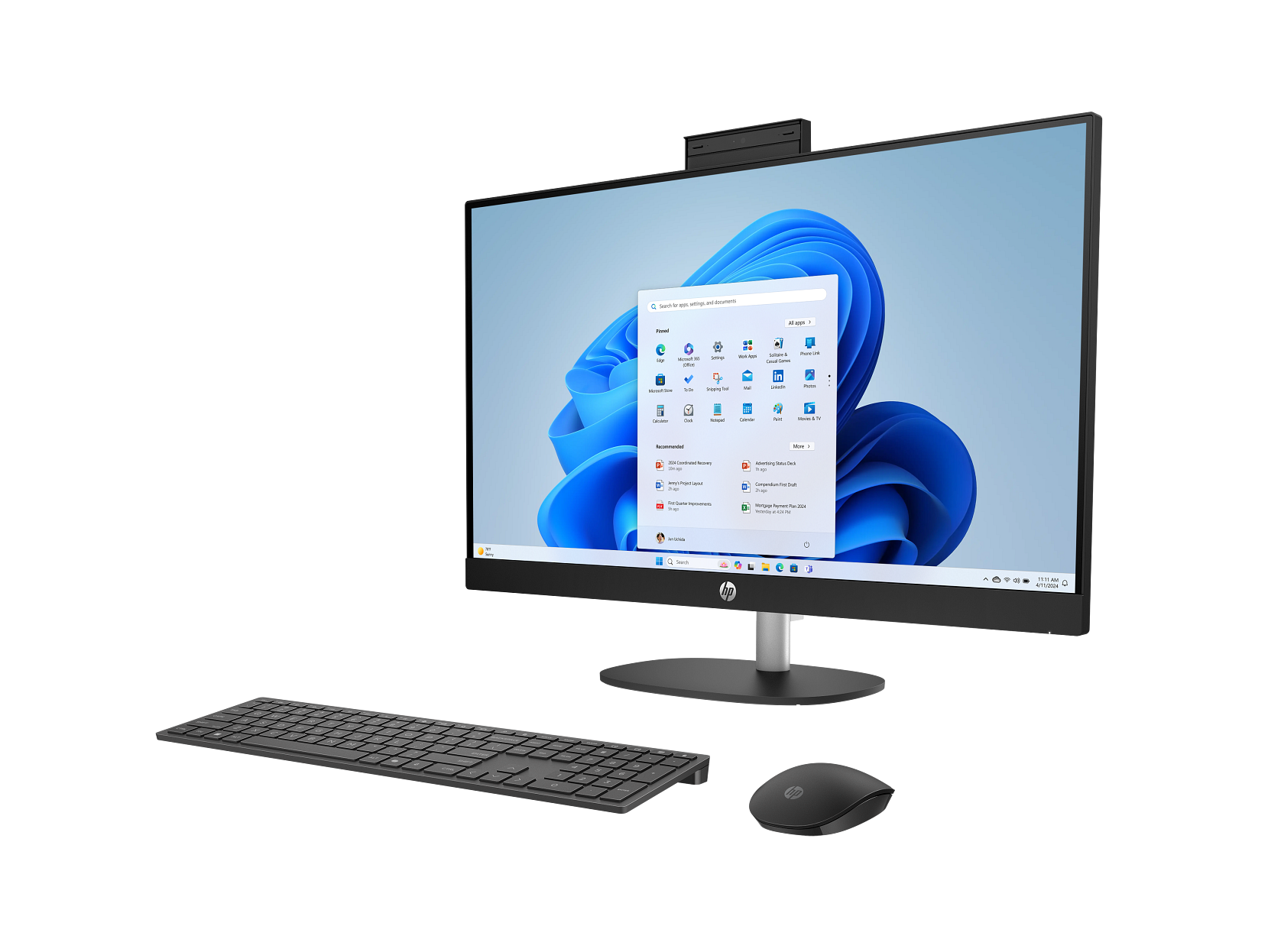 HP 27 inch All-in-One Desktop AI PC 27-cr2000t